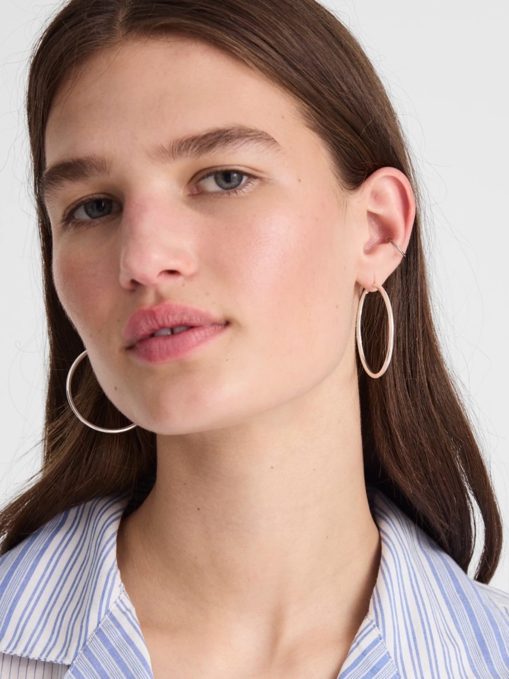 Madewell Classic Sterling Silver Hoop Earrings